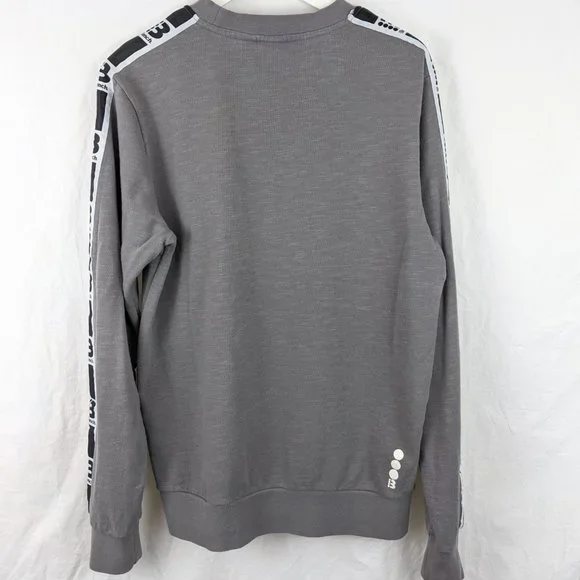 2 for $20 Bench Grey Logo Sleeve Sweatshirt Size M - Picture 2 of 5